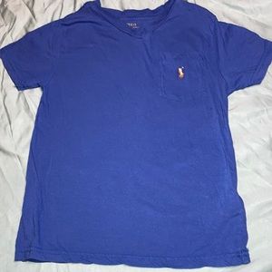 Boys Polo by Ralph Lauren Blue V-Neck Tee